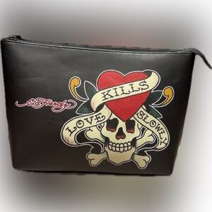 Ed Hardy “Love Kills Slowly” Cosmetic Bag | Black